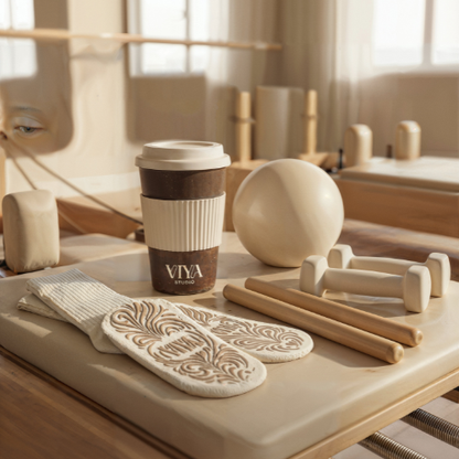 Coffee Ritual Set (Flat White) - Chaussettes Grip Pilates & Accessoires