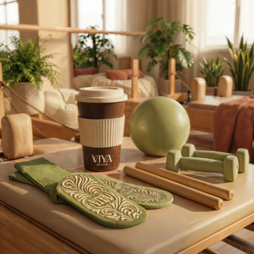 Coffee Ritual Set (Matcha) - Chaussettes Grip Pilates & Accessoires